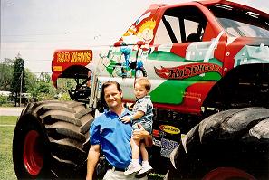 Monster Truck and child with father